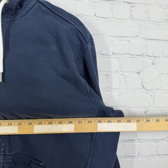 American Giant Hoodie Men Plus XXL Blue Strip Heavyweight Full Zip Sweatshirt - Picture 4 of 16